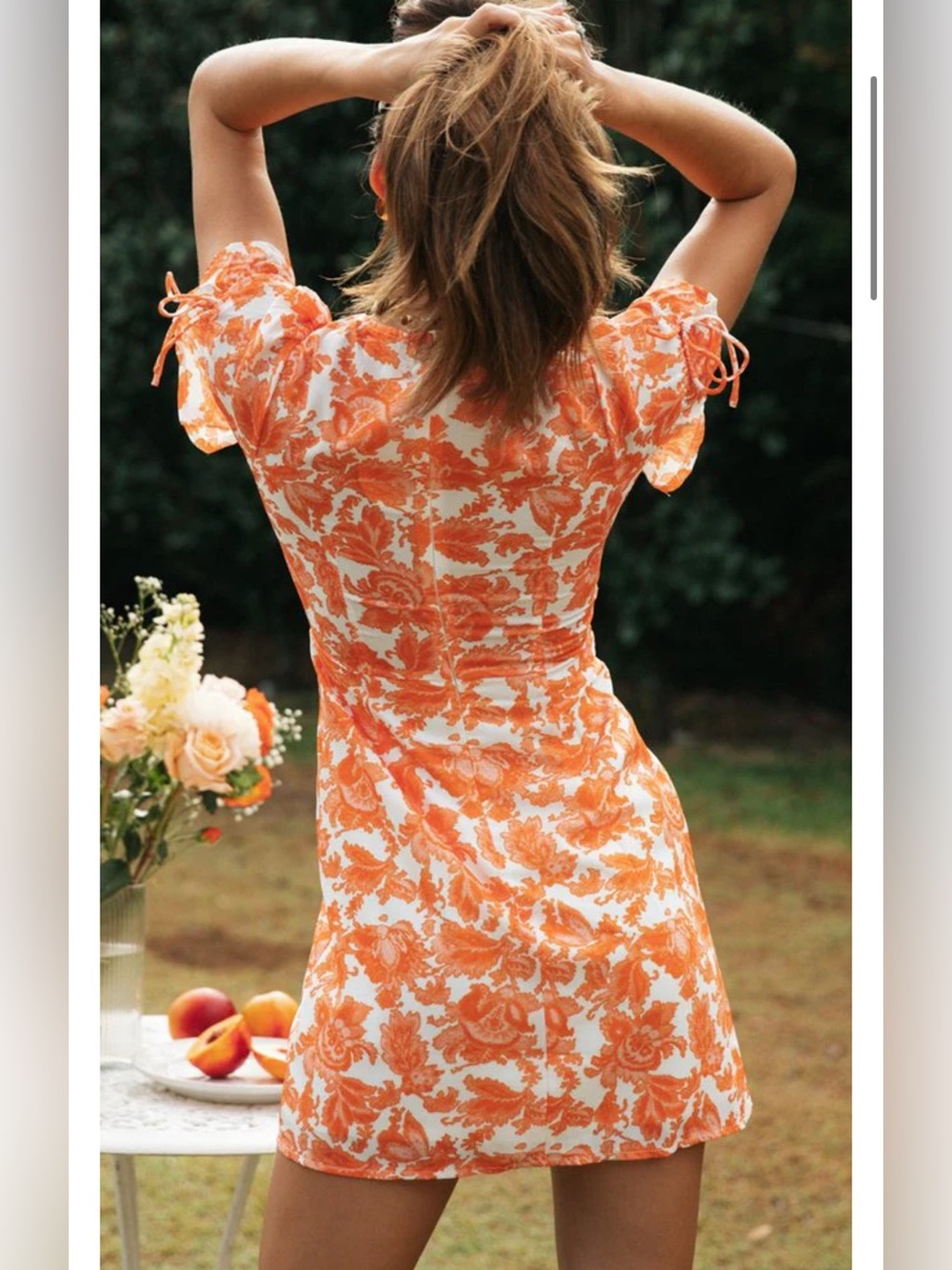 Hello Molly Orange Floral Mini Dress - Picture 2 of 10
